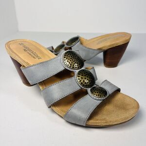 Naturalizer N5 Comfort EGYPT Blue Strap Concho‎ Open Toe Heel Sandals 6.5 M